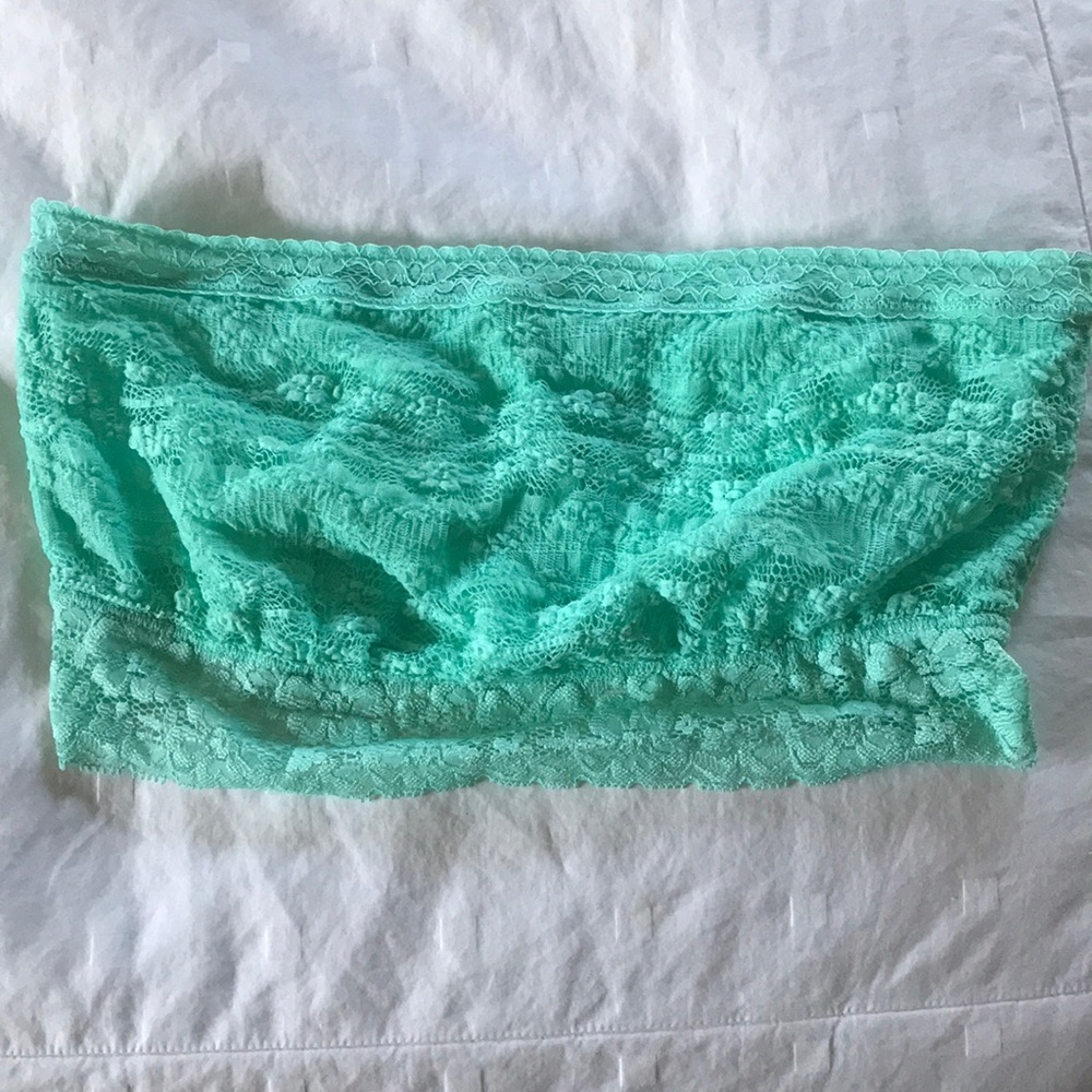 Free People lace trim Bandeau Green Size L
